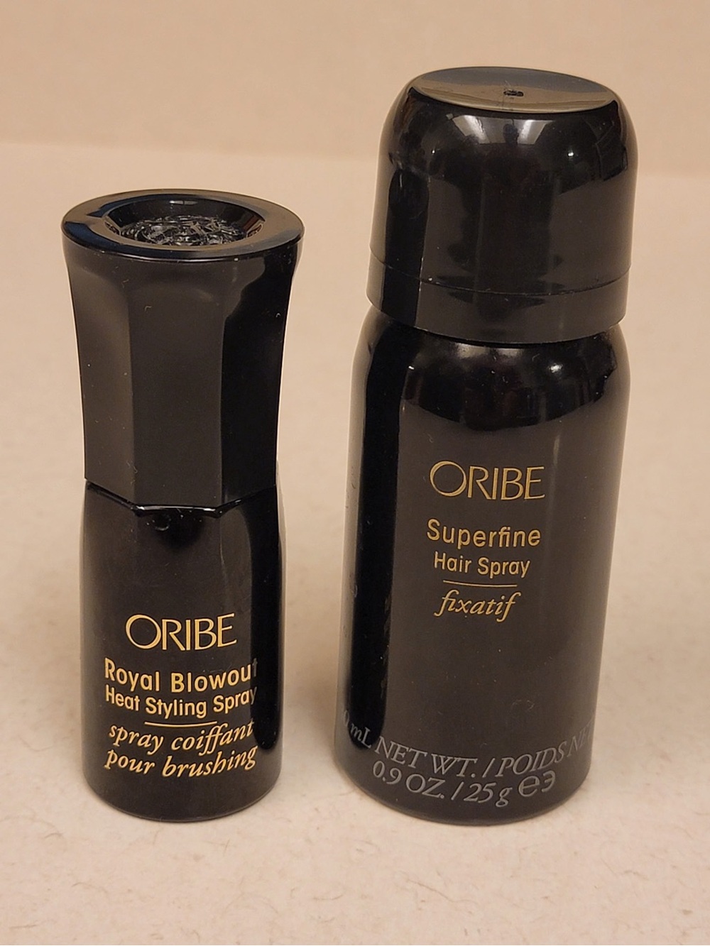 Oribe Samples-Set of 2- Royal Blowout Hair Styling Spray & Superfine Hair Spray